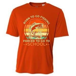 Born To Go Fishing Forced School Cooling Performance Crew T-Shirt