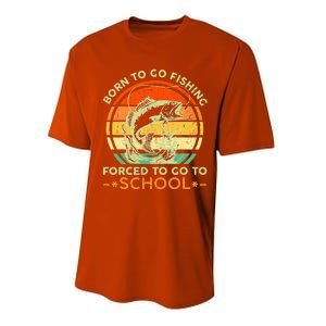 Born To Go Fishing Forced School Performance Sprint T-Shirt