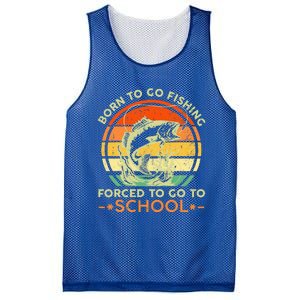 Born To Go Fishing Forced School Mesh Reversible Basketball Jersey Tank