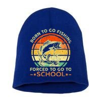 Born To Go Fishing Forced School Short Acrylic Beanie