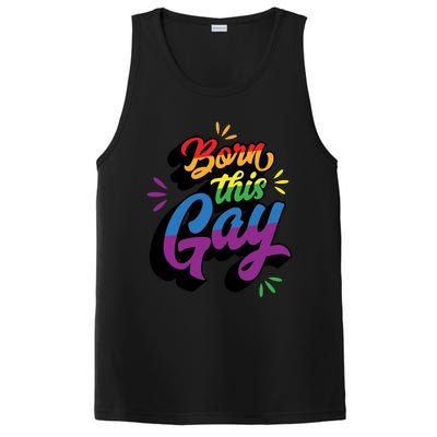 Born This Gay Funny Trendy Lgbtq Pride Cute Queer Aesthetic Cute Gift PosiCharge Competitor Tank