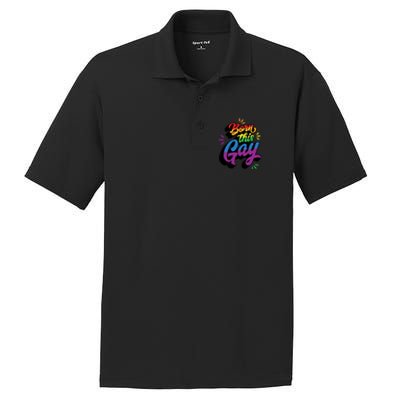 Born This Gay Funny Trendy Lgbtq Pride Cute Queer Aesthetic Cute Gift PosiCharge RacerMesh Polo