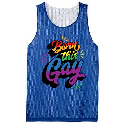 Born This Gay Funny Trendy Lgbtq Pride Cute Queer Aesthetic Cute Gift Mesh Reversible Basketball Jersey Tank