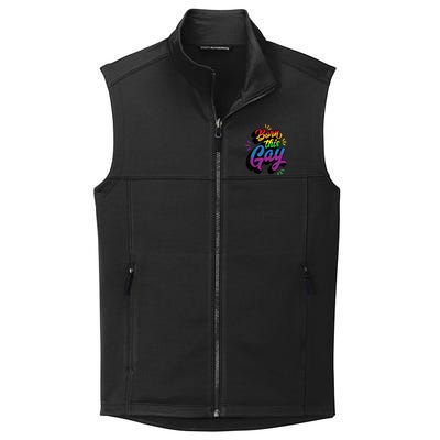 Born This Gay Funny Trendy Lgbtq Pride Cute Queer Aesthetic Cute Gift Collective Smooth Fleece Vest