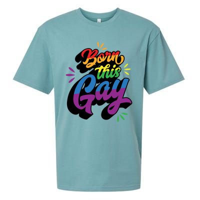 Born This Gay Funny Trendy Lgbtq Pride Cute Queer Aesthetic Cute Gift Sueded Cloud Jersey T-Shirt