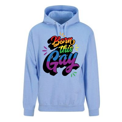 Born This Gay Funny Trendy Lgbtq Pride Cute Queer Aesthetic Cute Gift Unisex Surf Hoodie