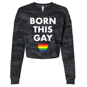 Born This Gay Lgbtqia+ Rainbow Flag Csd Gift Cropped Pullover Crew