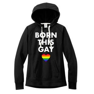 Born This Gay Lgbtqia+ Rainbow Flag Csd Gift Women's Fleece Hoodie