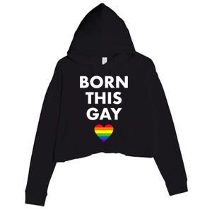 Born This Gay Lgbtqia+ Rainbow Flag Csd Gift Crop Fleece Hoodie