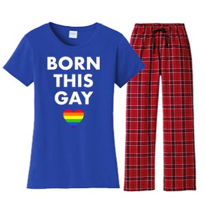 Born This Gay Lgbtqia+ Rainbow Flag Csd Gift Women's Flannel Pajama Set