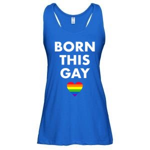 Born This Gay Lgbtqia+ Rainbow Flag Csd Gift Ladies Essential Flowy Tank