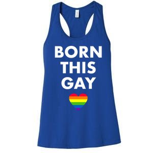 Born This Gay Lgbtqia+ Rainbow Flag Csd Gift Women's Racerback Tank