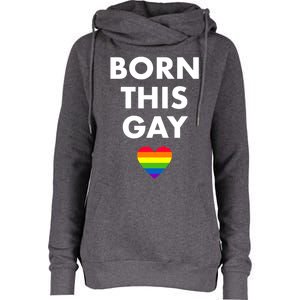 Born This Gay Lgbtqia+ Rainbow Flag Csd Gift Womens Funnel Neck Pullover Hood