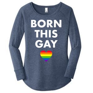 Born This Gay Lgbtqia+ Rainbow Flag Csd Gift Women's Perfect Tri Tunic Long Sleeve Shirt