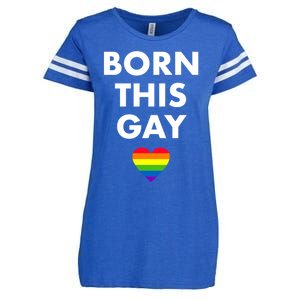 Born This Gay Lgbtqia+ Rainbow Flag Csd Gift Enza Ladies Jersey Football T-Shirt