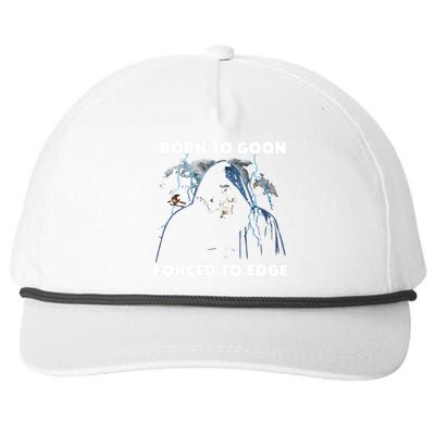 Born To Goon Forced To Edge Snapback Five-Panel Rope Hat