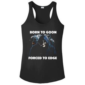 Born To Goon Forced To Edge Ladies PosiCharge Competitor Racerback Tank