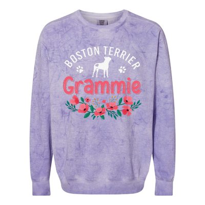 Boston Terrier Grammie Gifts Mom Funny Dog Lover Christmas Colorblast Crewneck Sweatshirt