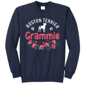 Boston Terrier Grammie Gifts Mom Funny Dog Lover Christmas Sweatshirt