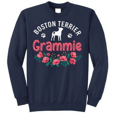 Boston Terrier Grammie Gifts Mom Funny Dog Lover Christmas Sweatshirt