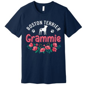 Boston Terrier Grammie Gifts Mom Funny Dog Lover Christmas Premium T-Shirt