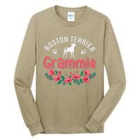 Boston Terrier Grammie Gifts Mom Funny Dog Lover Christmas Tall Long Sleeve T-Shirt