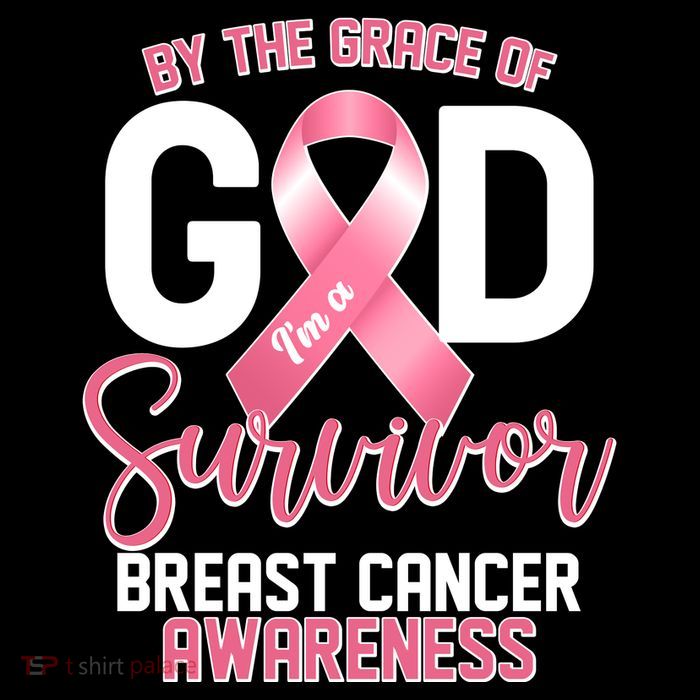 By The Grace Of God IM A Survivor Breast Cancer Awareness Drawstring Bag