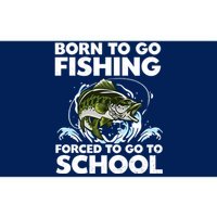 Born To Go Fishing Forced School Funny Boy Bumper Sticker