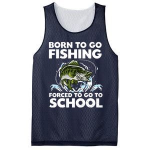 Born To Go Fishing Forced School Funny Boy Mesh Reversible Basketball Jersey Tank