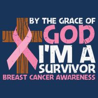 By The Grace Of God I'm A Survivor Breast Cancer Awareness Cross Pink Ribbon T-Shirt