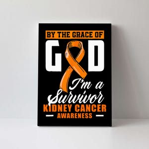 By The Grace God Im A Survivor Kidney Cancer Survivor Canvas