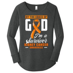 By The Grace God Im A Survivor Kidney Cancer Survivor Women's Perfect Tri Tunic Long Sleeve Shirt