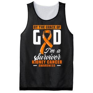 By The Grace God Im A Survivor Kidney Cancer Survivor Mesh Reversible Basketball Jersey Tank