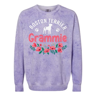 Boston Terrier Grammie Gifts Mom Funny Dog Lover Christmas Colorblast Crewneck Sweatshirt