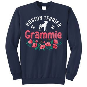 Boston Terrier Grammie Gifts Mom Funny Dog Lover Christmas Sweatshirt