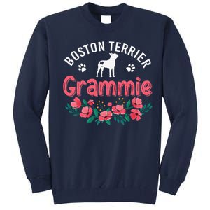 Boston Terrier Grammie Gifts Mom Funny Dog Lover Christmas Tall Sweatshirt