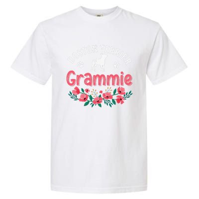 Boston Terrier Grammie Gifts Mom Funny Dog Lover Christmas Garment-Dyed Heavyweight T-Shirt