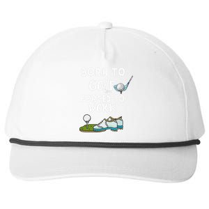 Born to Golf Force to Work Funny Sport Lover Snapback Five-Panel Rope Hat