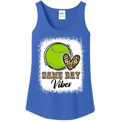 Bleached Tennis Game Day Vibes Tennis Mom Game Day Season Gift Ladies Essential Tank