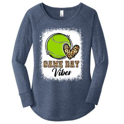 Bleached Tennis Game Day Vibes Tennis Mom Game Day Season Gift Women's Perfect Tri Tunic Long Sleeve Shirt