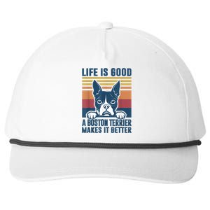 Boston Terrier Gifts For Women Men Boston Terrier Dad Mom Snapback Five-Panel Rope Hat