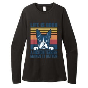 Boston Terrier Gifts For Women Men Boston Terrier Dad Mom Womens CVC Long Sleeve Shirt