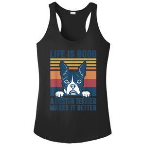 Boston Terrier Gifts For Women Men Boston Terrier Dad Mom Ladies PosiCharge Competitor Racerback Tank