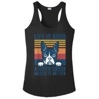 Boston Terrier Gifts For Women Men Boston Terrier Dad Mom Ladies PosiCharge Competitor Racerback Tank