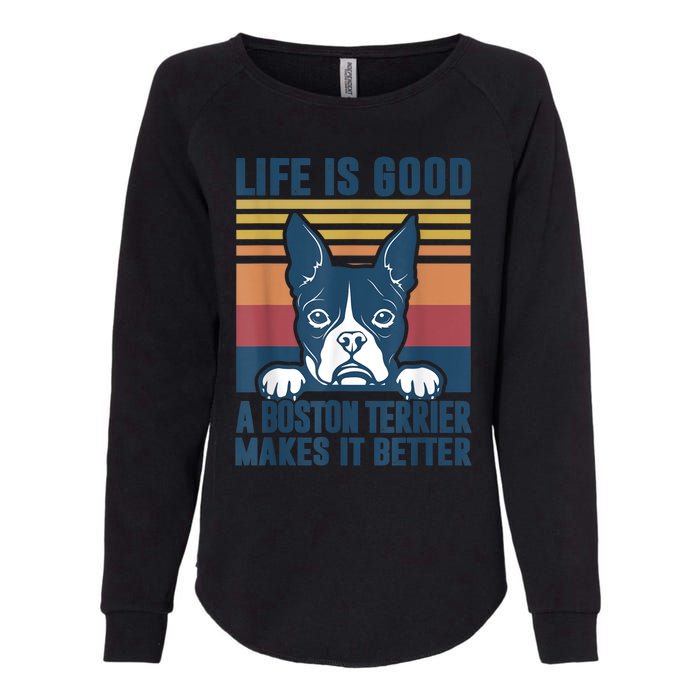 Boston Terrier Gifts For Women Men Boston Terrier Dad Mom Womens California Wash Sweatshirt