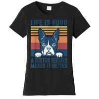 Boston Terrier Gifts For Women Men Boston Terrier Dad Mom Women's T-Shirt