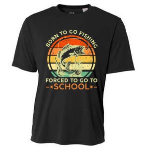 Born To Go Fishing Forced School Cooling Performance Crew T-Shirt