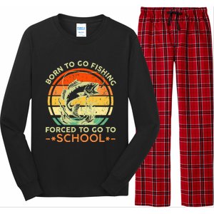 Born To Go Fishing Forced School Long Sleeve Pajama Set