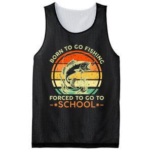 Born To Go Fishing Forced School Mesh Reversible Basketball Jersey Tank