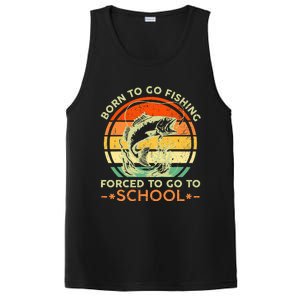 Born To Go Fishing Forced School PosiCharge Competitor Tank